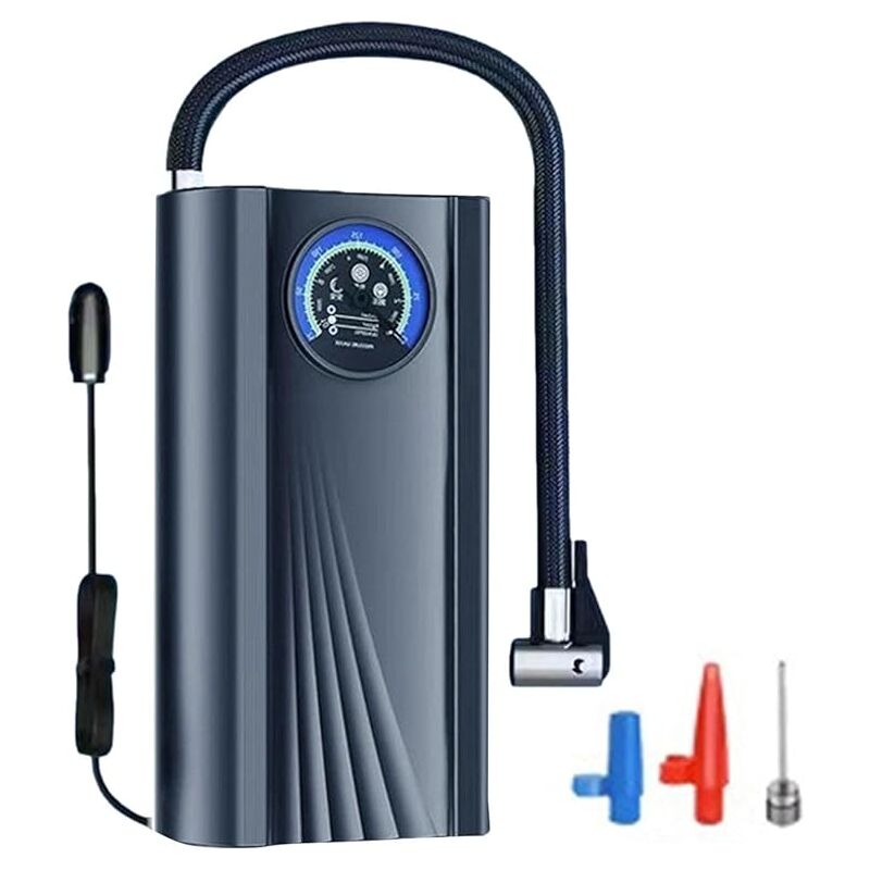 Shining House - Gonfleur de pneus, pompe électrique rechargeable, réduction du bruit, fournitures de voyage pour vélos, motos, scooters, voitures,