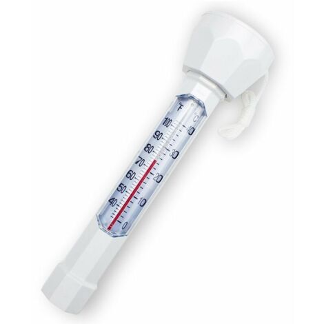 SHINING HOUSE Großes schwimmendes Pool-Wassertemperatur-Thermometer mit Schnur, Thermometer, stoßfest für alle Schwimmbäder, Spas, Whirlpools, Aquarien usw., Weiß