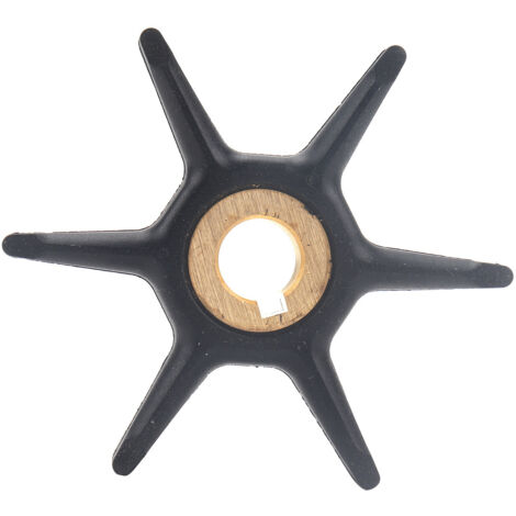 SHINING HOUSE Hélice de acero inoxidable para motor fueraborda Johnson 277181, impulsor de goma 434424,18-3001