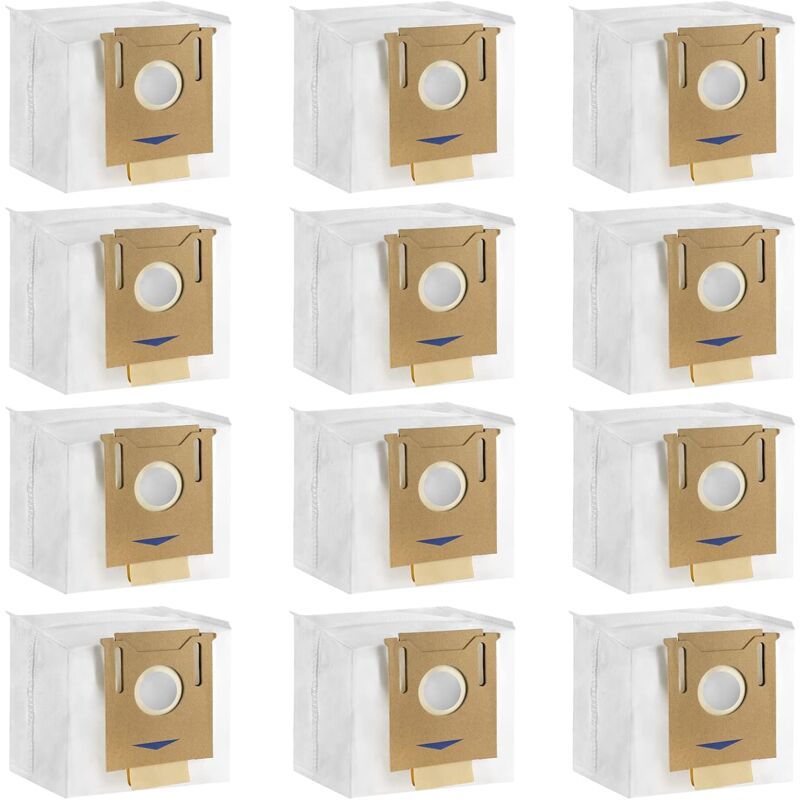Shining House - Lot de 12 sacs d'aspirateur pour ecovacs deebot N8+ N8 Pro+ N8 Pro Plus T8 T8+ T8 aivi T8 aivi+ T8 max T9+ DX93 DDX96 Yeedi Vac
