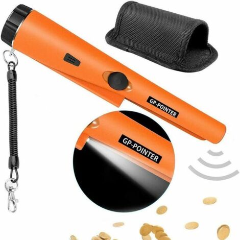 SHINING HOUSE IP66 Wasserdichter Pinpointer-Metalldetektor, Handmetalldetektor für die Schatzsuche, Gelb