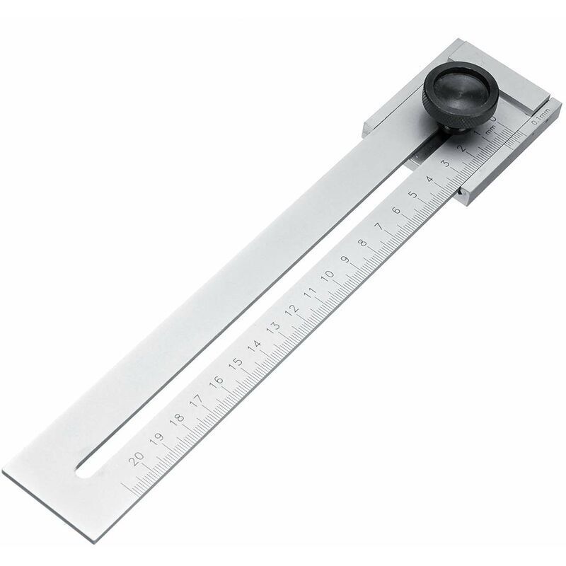 Shining House - Jauge de marquage 0-200 mm pour le travail du bois et la mesure en acier au carbone Outil de jaugeage 0,1 mm (200 mm),une pièce,