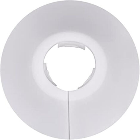 SHINING HOUSE Juego de 12 rosetas blancas para radiador individual, roseta para radiador, cubierta para tubería de radiador, cubierta para tubería, roseta de plástico para calefacción, cubierta