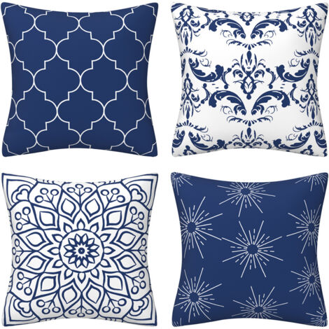 SHINING HOUSE Juego de 4 fundas de cojín de 45 x 45 cm, modernas fundas de almohada decorativas para sofá, decoración del hogar, sala de estar, dormitorio, sofá y silla