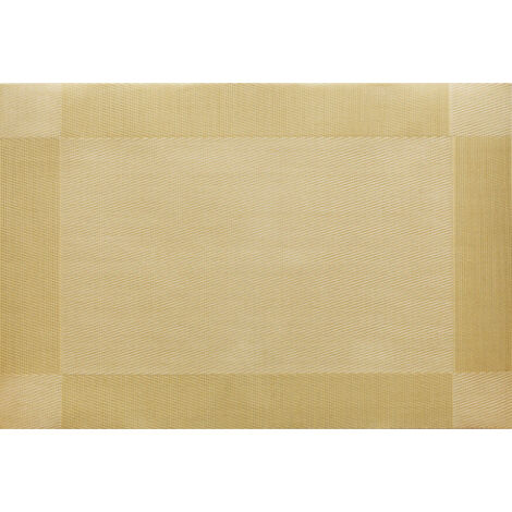 SHINING HOUSE Juego de 6 manteles individuales dorados para mesa de comedor, lavables, fáciles de limpiar, para cocina, para exteriores, resistentes al calor, 30 x 45 cm
