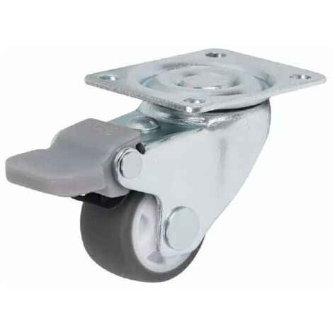 SHINING HOUSE Juego de 6 ruedas giratorias negras de 25 mm con freno para transporte de muebles
