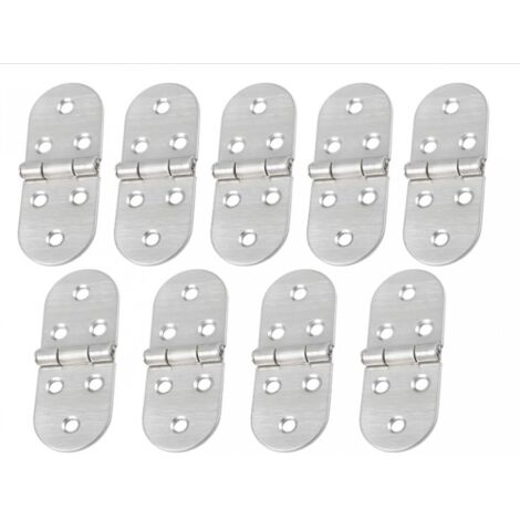 SHINING HOUSE Juego de 9 bisagras de acero laminado en frío para puertas corredizas, bisagras para puertas de barcos, mesas plegables, trampillas y ventanas, fáciles y resistentes de montar