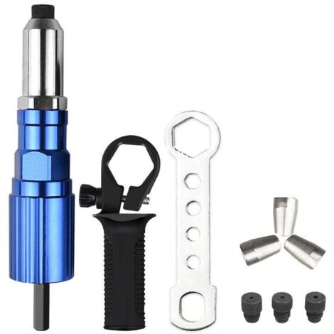 SHINING HOUSE Juego de herramientas eléctricas para remachar tuercas, kit de herramientas remachadoras inalámbricas, adaptador de taladro, adaptador de inserción de tuerca, accesorio para máquina eléc