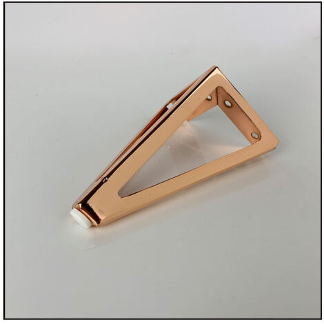 SHINING HOUSE Juego de patas de repuesto para muebles, 15 cm, triangulares, para hacer tú mismo patas de mesa, para sillas, armarios y sofás, y otros pies de muebles (oro rosa, 1 unidad)