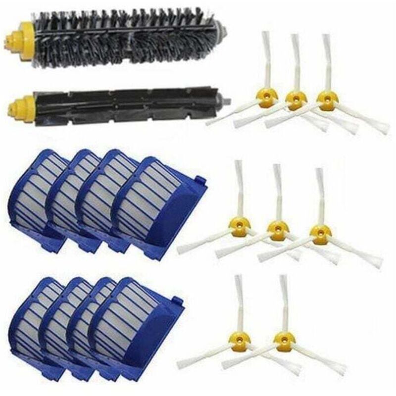 Shining House - Kit De 18 Aspirateur Robot Filtre + Brosse Latérale Pour 600 536 551 552 529 564 595 601 602 610 620 630 650