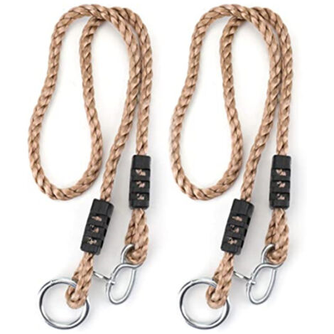 SHINING HOUSE Kit de cuerdas garden-line: 2 x Cuerdas de extensión ajustables para columpio 110-180 cm con suspensión