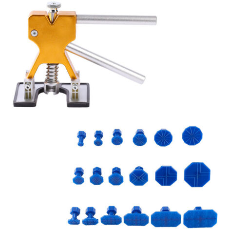 SHINING HOUSE Kit de reparación de abolladuras sin pintura, herramienta para eliminar abolladuras de carrocería con 18 ventosas azules para automóviles, refrigeradores, motocicletas, lavadoras, HANBIN