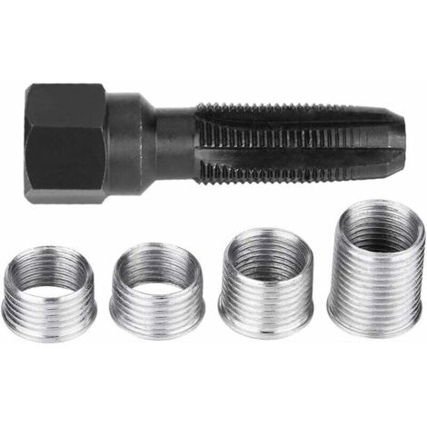 SHINING HOUSE Kit de reparación de roscas de bujías, 5 piezas, 14 mm