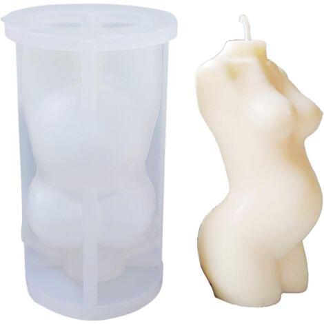 SHINING HOUSE Kit para hacer moldes de velas corporales para adultos: moldes de silicona para velas de soja caseras, fabricación de velas de cera caseras (mujeres embarazadas)