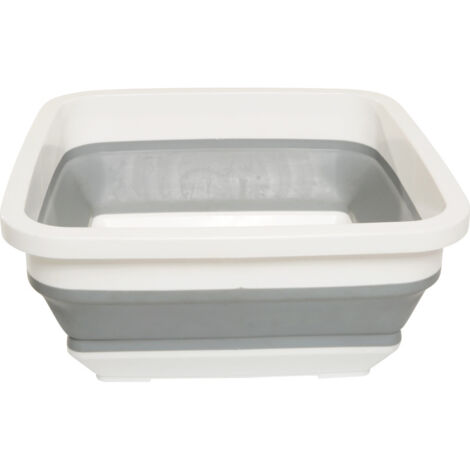 SHINING HOUSE Lavabo plegable, diseño que ahorra espacio, fácil de limpiar, lavabo rectangular plegable, 31,7 x 14,2 cm, ideal para camping, caravanas y cocinas pequeñas