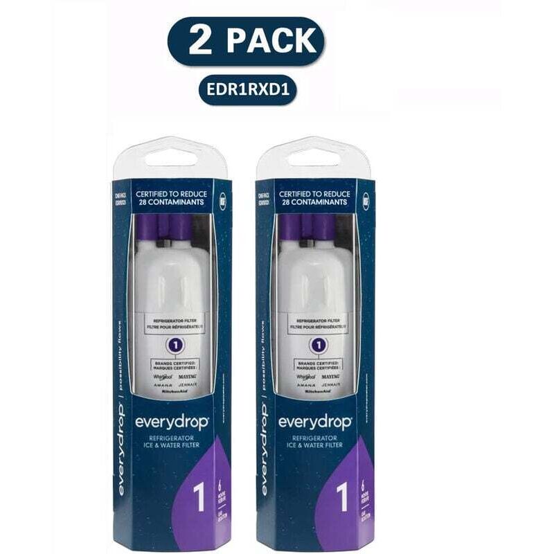 Shining House - Lot de 2 filtres pour réfrigérateur à eau glacée , EDR1RXD1, violet