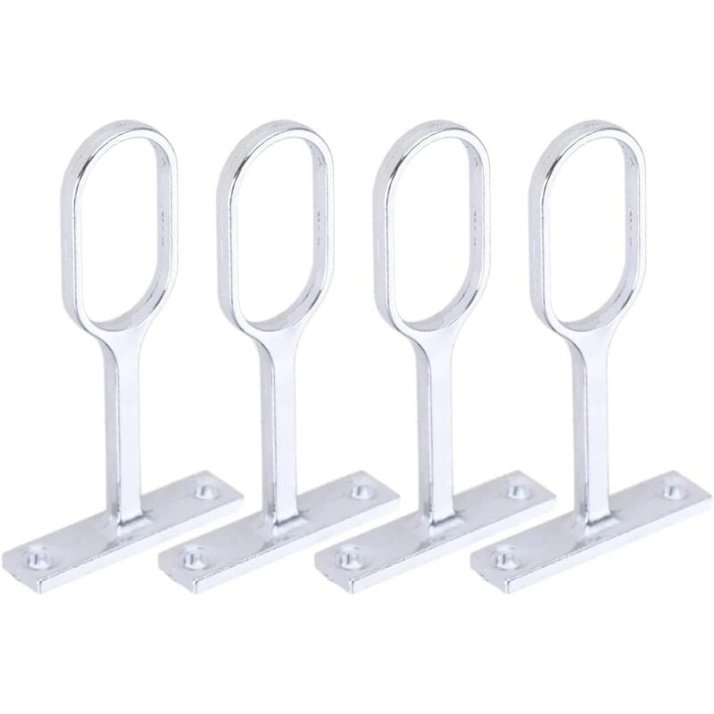 Shining House - Lot de 4 Support de Plafond réglable pour Tringle à Rideau, Support Tringle Penderie, Support Central de Tube pour Armoire Penderie