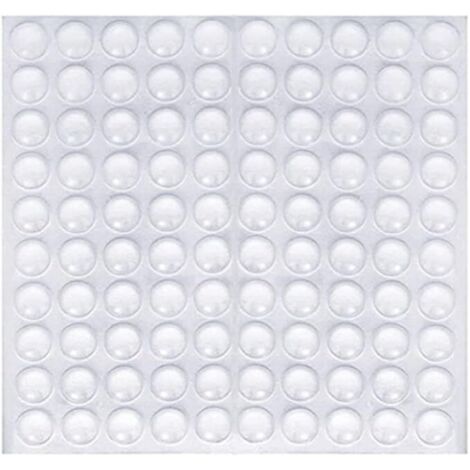 SHINING HOUSE Lote de 100 pies adhesivos transparentes, alfombrilla antideslizante y reductora de ruido, tapón protector de goma, amortiguador de ruido y reducción de ruido para puertas, armarios, tec