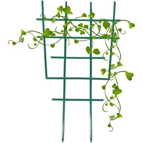 SHINING HOUSE Lote de 4 soportes para plantas trepadoras, enrejado, enrejado para plantas en maceta, soporte de flores de plástico para bricolaje, miniplantas de jardín en capas de 30,5 x 16,5 x 0,4 c