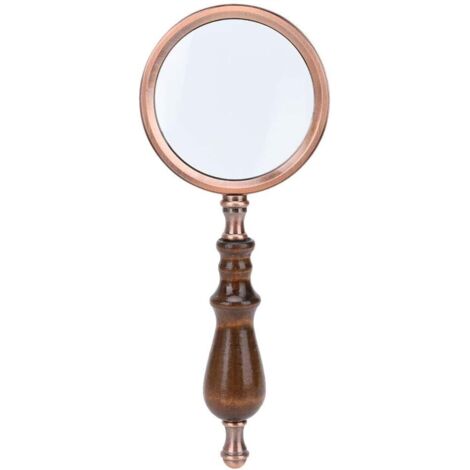 SHINING HOUSE Lupa de mano con mango de madera desmontable de 10 aumentos, lupa de lectura de inspección de aleación de zinc de gran aumento para personas mayores con degeneración macular
