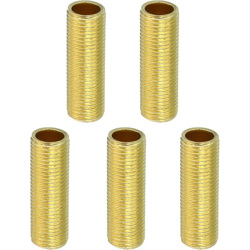 M10 Fin Filetage Lampe Tuyau, 10 Paquet 30mm Fileté Creux Tube Adaptateur Laiton Coupleur Connecteur Tuyau Raccord - Shining House