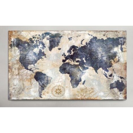 SHINING HOUSE Mesa Decorativa Mundo 30x40 cm