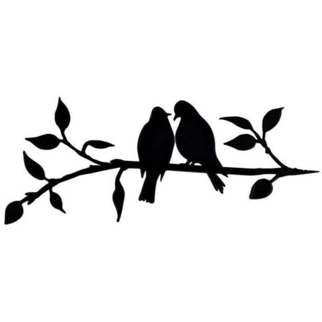 SHINING HOUSE Metallvogel-Stahlsilhouette, Stahlast-Vogeldekoration, Metallfigurenkunst, Baumkunstdekor, für Garten- und Terrassendekorationen im Freien