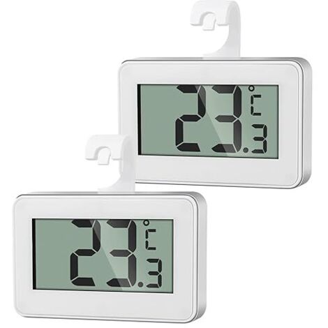 SHINING HOUSE Mini-Digitalthermometer, Gefrierschrankthermometer, digitales Kühlschrankthermometer x2