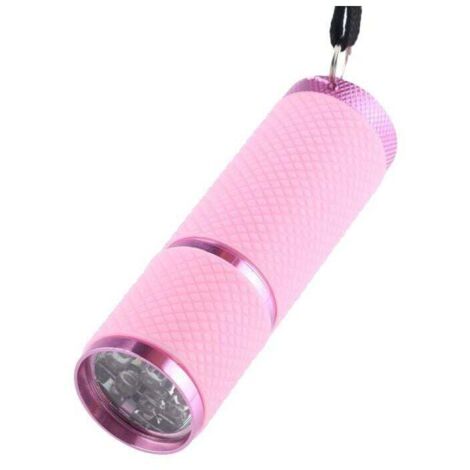 SHINING HOUSE Mini linterna, pequeña linterna impermeable con cordón, mini linterna portátil (rosa)