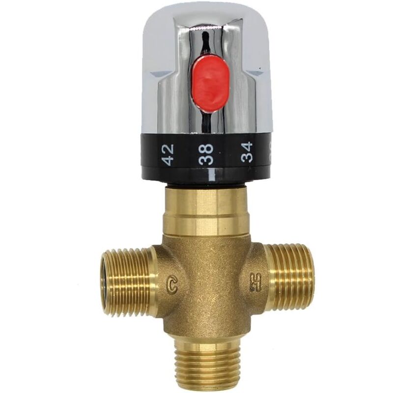 Mitigeur thermostatique solaire pour robinet de douche en laiton et cuivre - Shining House