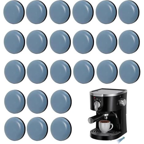 SHINING HOUSE Möbelgleiter, 24 blaue Möbelgleiter, Auto-Möbelgleiter, 20 mm selbstklebende Möbelgleiter, PTFE-Möbelgleiter, selbstklebende Teflon-Möbelgleiter für Stühle, Sofas