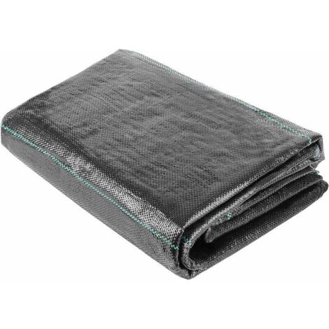 SHINING HOUSE Mulch para plantas Tejido de mulch, Tejido antihierbas de polipropileno 1m X 5m, Geotextil anti-rebrote 75g/m², Tejido anti-UV, Permeable resistente al desgarro (Pack de 2),