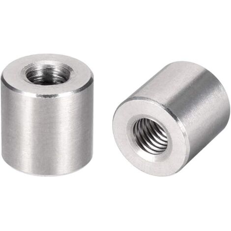 SHINING HOUSE Mutter-Kupplung, Gewindehülse, M10 x 20 mm, Höhe, runder Bolzenverbinder, 304 Edelstahl, 5 Stück