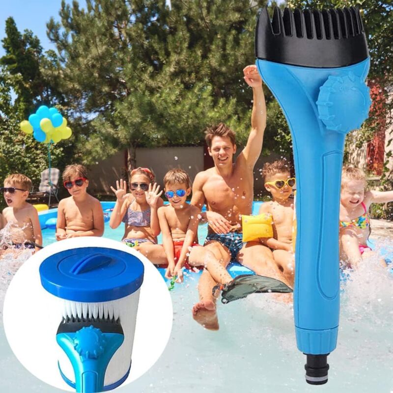 Shining House - Nettoyeur De Cartouche Filtrante De Piscine, Brosse de Filtre de Piscine, Nettoyant pour Filtre de Piscine, Cartouche Filtrante pour