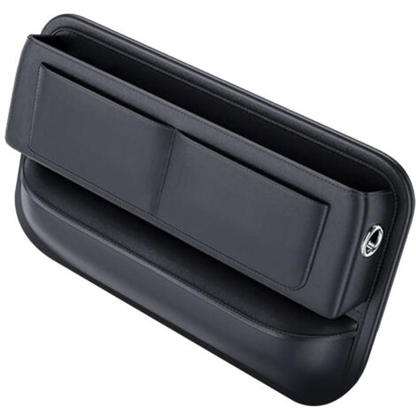 SHINING HOUSE Organizador lateral para asiento de automóvil, mini organizador de cuero, almacenamiento para automóvil, cuero de PU con orificio de carga USB para caja de almacenamiento de automóvil, b