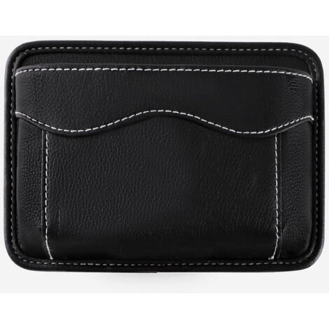 SHINING HOUSE Organizador lateral para asiento de automóvil, mini organizador de cuero, bolsillo de almacenamiento lateral para automóvil, para organizar documentos, archivos, teléfono, llaves, moneda