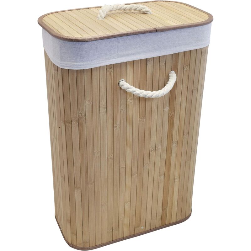 Panier à linge rectangulaire pliable 403060 (Natur) - Shining House