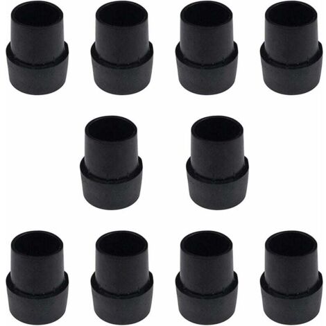 SHINING HOUSE Paquete de 10 tapas de patas de trampolín de goma antideslizantes de fácil instalación - Accesorios de trampolín de látex resistente para patas redondas de 1" - Negro