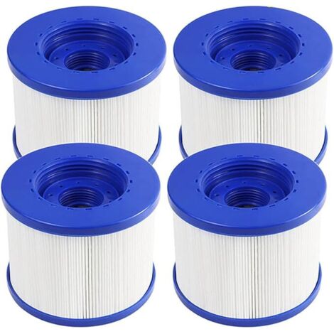 SHINING HOUSE Paquete de 4 filtros de repuesto para piscina, cartucho de filtro de visera Gonflabl De Vis de 104 mm, para Clever Spa + Aquaparx + Aqua Spa + Costway + All Seasons + GoPlus + Wido y otr