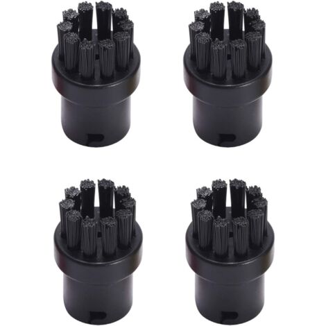 SHINING HOUSE Paquete de cepillos redondos de repuesto para limpiadores a vapor Karcher SC1 SC2 SC3 SC4 SC5 SC7 (negro)