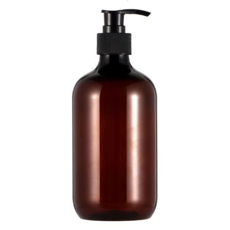 SHINING HOUSE Paquete de dispensadores de jabón de plástico PET, botellas con bomba de loción de 300 ml, color negro, ideales para la cocina y el baño