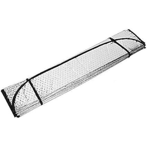 SHINING HOUSE Parasol frontal para coche universal plegable de 130 x 60 cm con 2 ventosas y 2 correas.