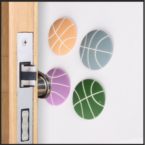 SHINING HOUSE Pegatinas de pared de 5 cm, calcomanías para decoración de habitaciones, perilla autoadhesiva, manija de pared, almohadilla de pared, tope, protección, 4 piezas