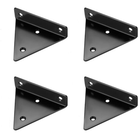 SHINING HOUSE Piezas de soportes para estantes flotantes, soportes para estantes de pared con forma de triángulo invisible, soportes para estantes de pared de metal para estantes