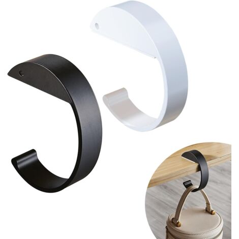 SHINING HOUSE Piezas Gancho para bolso de mesa, Soporte para bolso en forma de letra C, Gancho para bolso portátil, Gancho para bolso para colgar carteras, llaves, paraguas y auriculares
