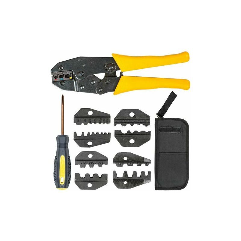 Shining House - Pince à sertir 5 en 1, Pince Électricien, Pince à cliquet - pince à becs, pince de sertissage, pince à dénuder