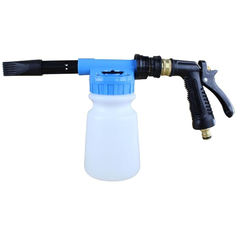 Pistolet à mousse de neige - 900 ml - Tuyau d'arrosage réglable haute pression - Pour nettoyage de voiture, maison, jardin - Shining House