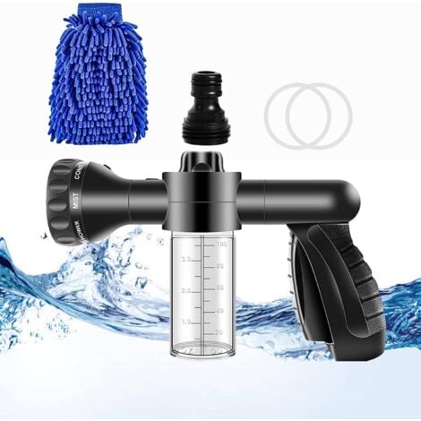 Tuyau D'arrosage Avec Réservoir, Pistolet Pulvérisateur, Buse à Mousse