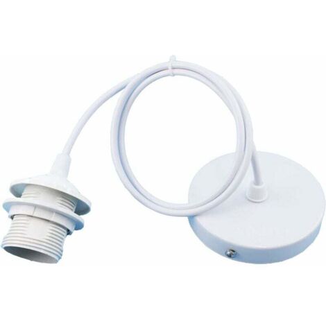 SHINING HOUSE Portalámparas colgante E27, accesorios para lámparas colgantes E27, accesorios para lámparas colgantes E27 con cable de 1,5 m, para bar, cafetería, tienda de ropa, hogar, hotel (blanco)
