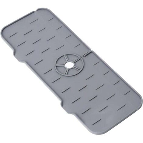 SHINING HOUSE Protector contra salpicaduras para fregadero de cocina, bandeja de goteo de silicona para manija de grifo, alfombrilla absorbente para fregadero de cocina, alfombrilla para fregadero par